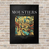 Thumbnail for MOUSTIERS - Poster - Canvas Framed - Black