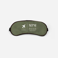 Thumbnail for Maputo International Airport (MPM) Sleep Masks - Sleep Mask - Front - Green Army