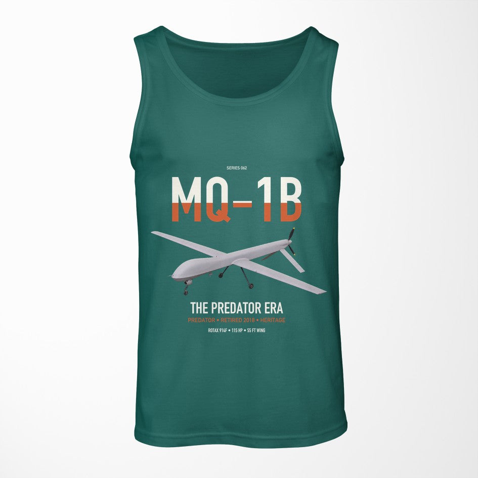 MQ-1B Predator design on green tank top