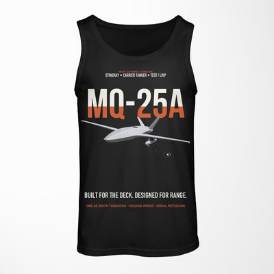 MQ-25A STINGRAY design on black tank top