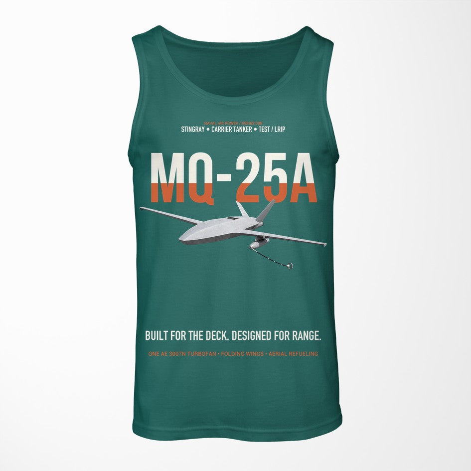 MQ-25A STINGRAY design on green tank top