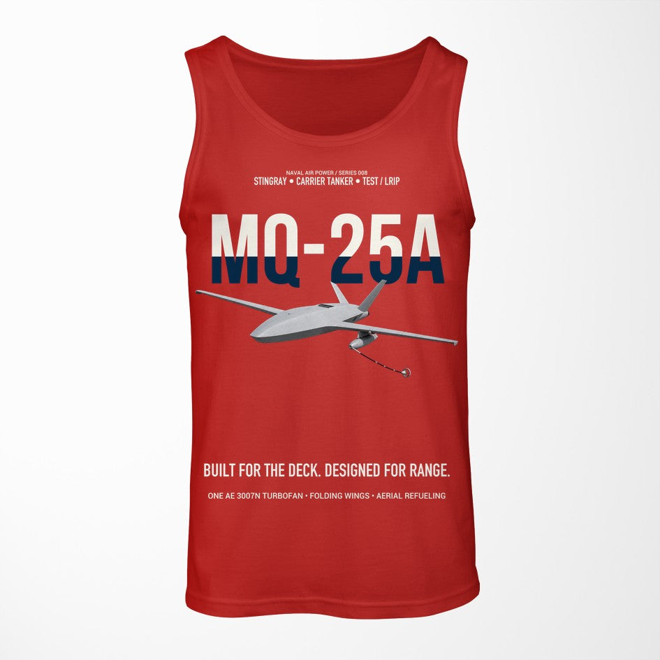 MQ-25A STINGRAY design on red tank top