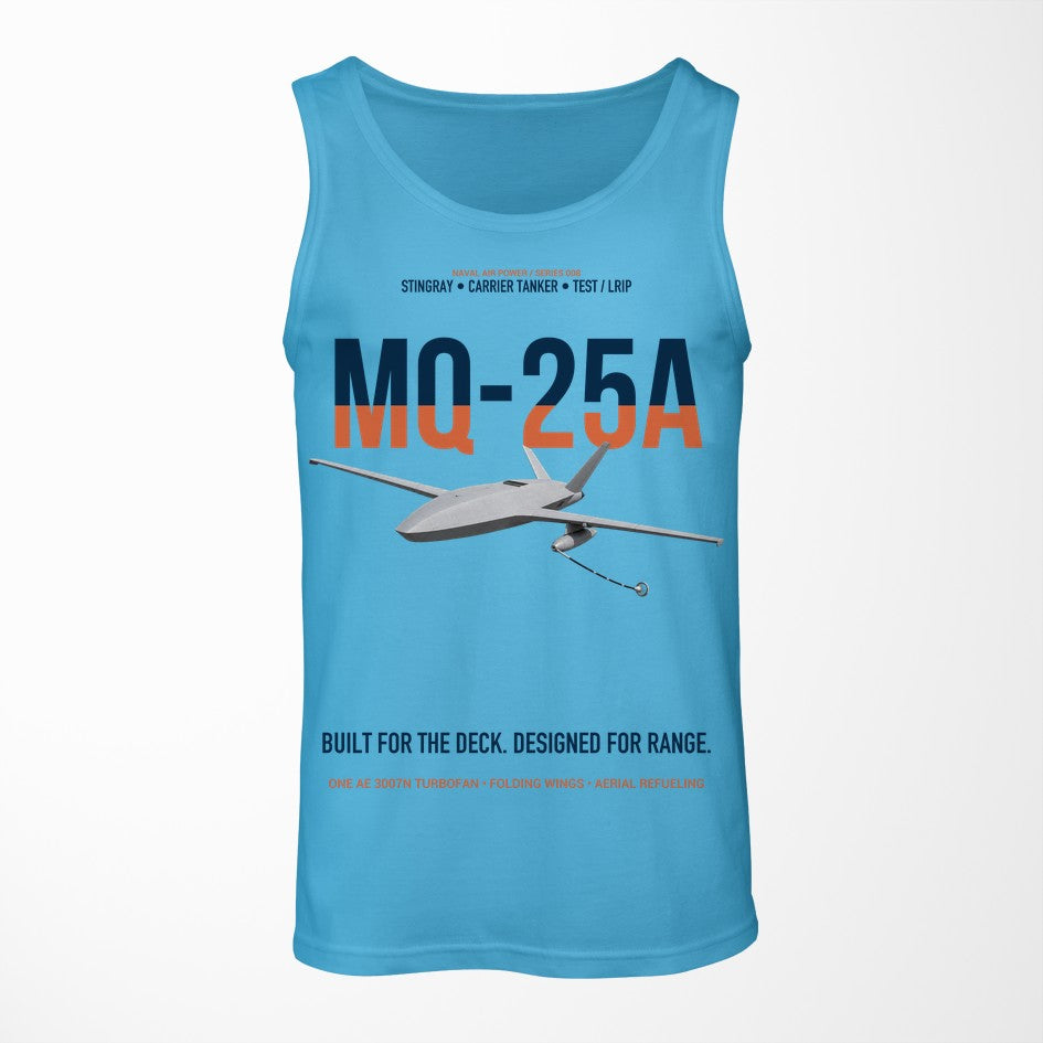 MQ-25A STINGRAY design on sky blue tank top