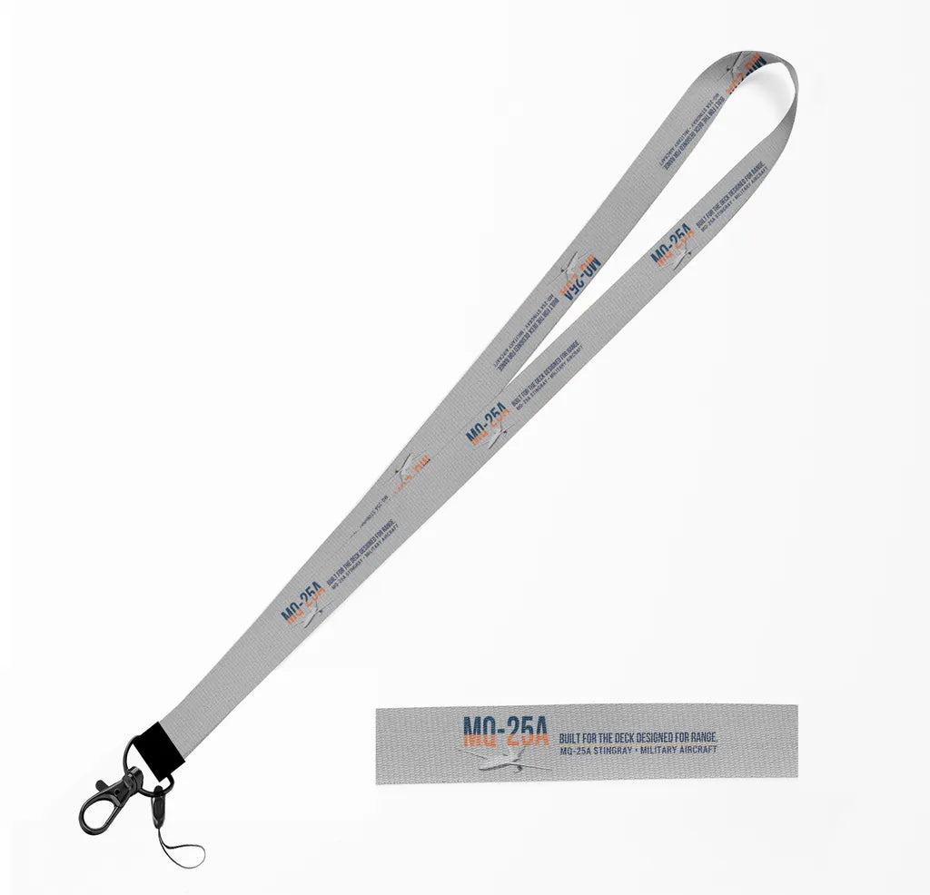MQ-25A Stingray lanyard - light gray