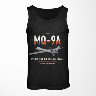 MQ-9A Reaper design on black tank top