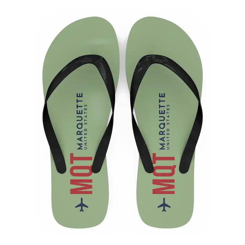 Sawyer International Airport (MQT) Slippers & Flip Flops - Slippers - Flip Flops - Code - Light Green