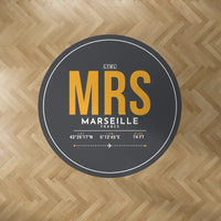 Thumbnail for Marseille Provence Airport (MRS) Carpets - Carpet Round - ID Tag - Dark Gray