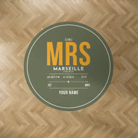 Thumbnail for Marseille Provence Airport (MRS) Carpets - Carpet Round - ID Tag + Name - Green Army