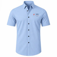 Thumbnail for Plaine Magnien Sir Seewoosagur Ramgoolam International Airport (MRU) Shirts - Short Sleeve Shirt - Front - Light Blue