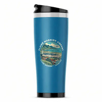 Thumbnail for Plaine Magnien Sir Seewoosagur Ramgoolam International Airport (MRU) Travel Mugs - Badge - Stainless Steel (No Holder) - Light Blue