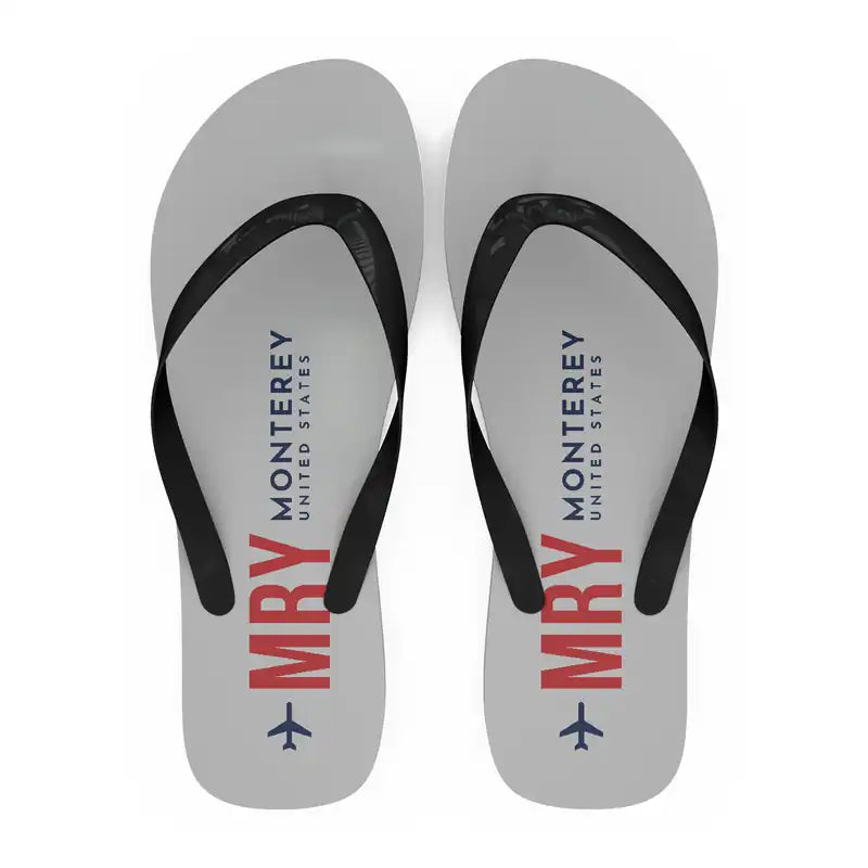 Monterey Regional Airport (MRY) Slippers & Flip Flops - Slippers - Flip Flops - Code - Light Gray
