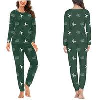 Thumbnail for Misawa Air Base (MSJ) Pajamas - Women Pajamas - Dark Green