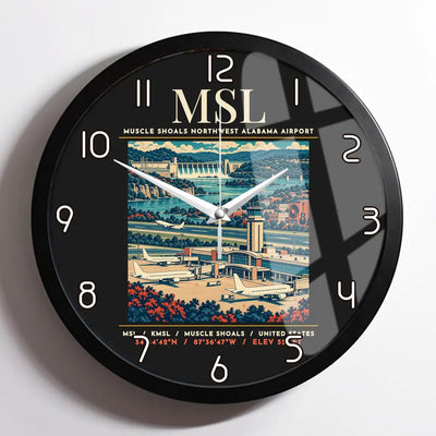 MSL - Poster - Wall Clock Framed - Black