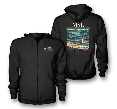 MSL - Poster - Zipped Hoodie - Black