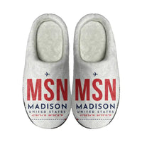 Thumbnail for Dane County Regional Airport Madison (MSN) Slippers & Flip Flops - Slippers - Cotton - Code - Same - White