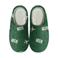 Thumbnail for Dane County Regional Airport Madison (MSN) Slippers & Flip Flops - Slippers - Cotton - Pattern - Green