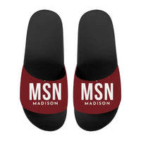 Thumbnail for Dane County Regional Airport Madison (MSN) Slippers & Flip Flops - Slippers - Sport - Code - Dark Red