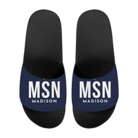 Thumbnail for Dane County Regional Airport Madison (MSN) Slippers & Flip Flops - Slippers - Sport - Code - Navy Blue