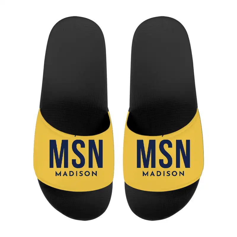 Dane County Regional Airport Madison (MSN) Slippers & Flip Flops - Slippers - Sport - Code - Yellow