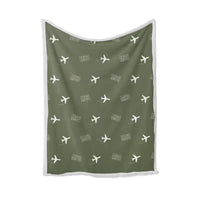 Thumbnail for Missoula Montana Airport (MSO) Bedding Sets & Blankets - Blanket - Pattern - Green Army