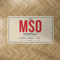 Thumbnail for Missoula Montana Airport (MSO) Carpets - Carpet Rectangle - ID Tag - Beige