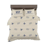 Thumbnail for Minneapolis-Saint Paul International Airport (MSP) Bedding Sets & Blankets - Bedding Set - Pattern - Beige