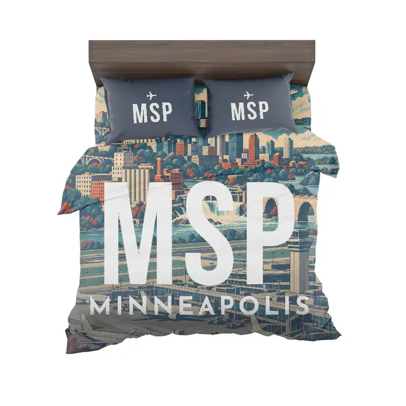 Minneapolis-Saint Paul International Airport (MSP) Bedding Sets & Blankets - Bedding Set - Scene