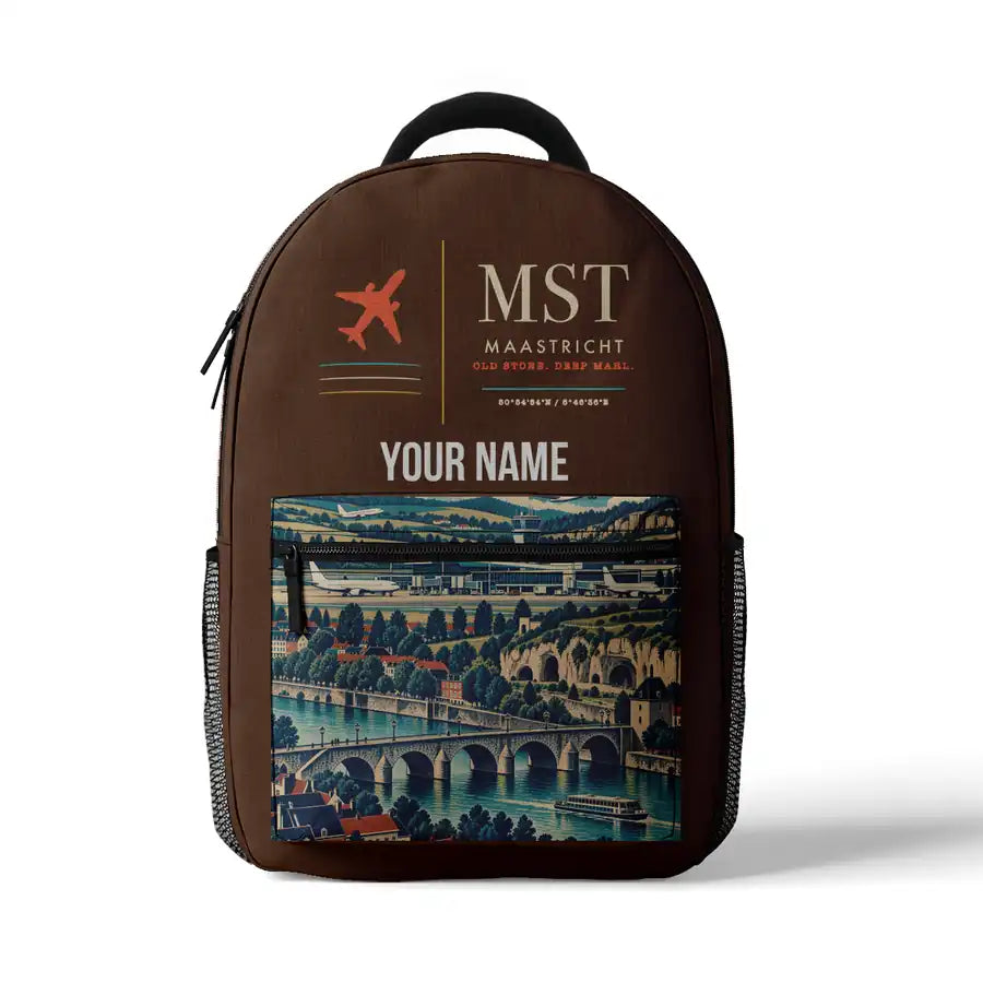 MST - 3D Backpack - Brown + Name