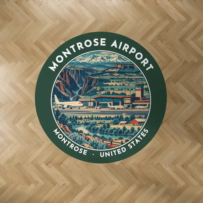 Montrose Regional Airport (MTJ) Carpets - Carpet Round - Badge - Dark Green