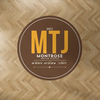Thumbnail for Montrose Regional Airport (MTJ) Carpets - Carpet Round - ID Tag - Brown