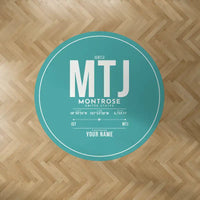 Thumbnail for Montrose Regional Airport (MTJ) Carpets - Carpet Round - ID Tag + Name - Turquoise