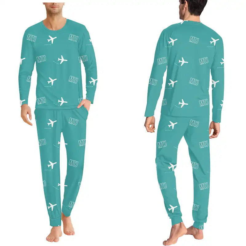 Montrose Regional Airport (MTJ) Pajamas - Men Pajamas - Turquoise