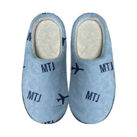 Thumbnail for Montrose Regional Airport (MTJ) Slippers & Flip Flops - Slippers - Cotton - Pattern - Light Blue