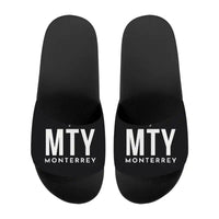 Thumbnail for Monterrey International Airport (MTY) Slippers & Flip Flops - Slippers - Sport - Code - Black
