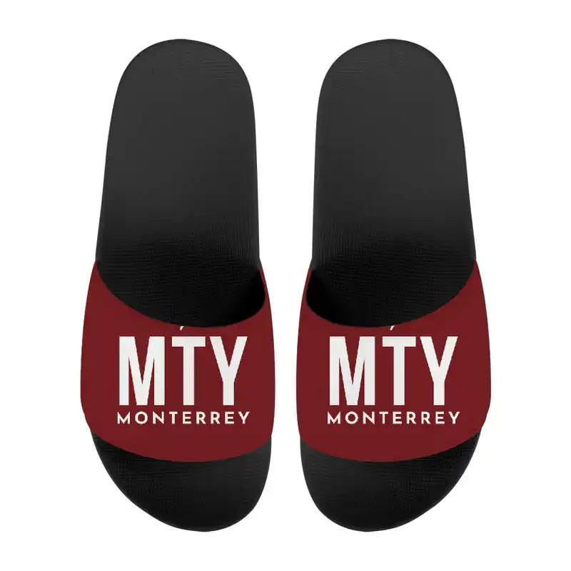 Monterrey International Airport (MTY) Slippers & Flip Flops - Slippers - Sport - Code - Dark Red
