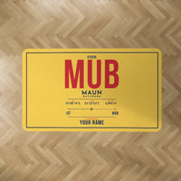 Thumbnail for Maun International Airport (MUB) Carpets - Carpet Rectangle - ID Tag + Name - Yellow