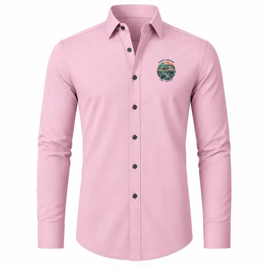 Maun International Airport (MUB) Shirts - Long Sleeve Shirt - Badge - Pink