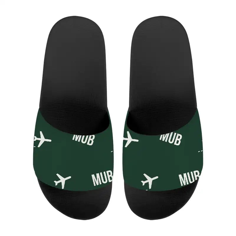 Maun International Airport (MUB) Slippers & Flip Flops - Slippers - Sport - Pattern - Dark Green