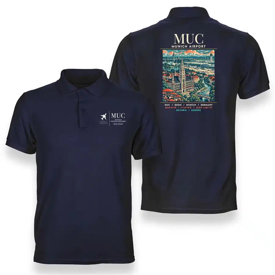 MUC - Poster - Double-Side Polo - Navy Blue