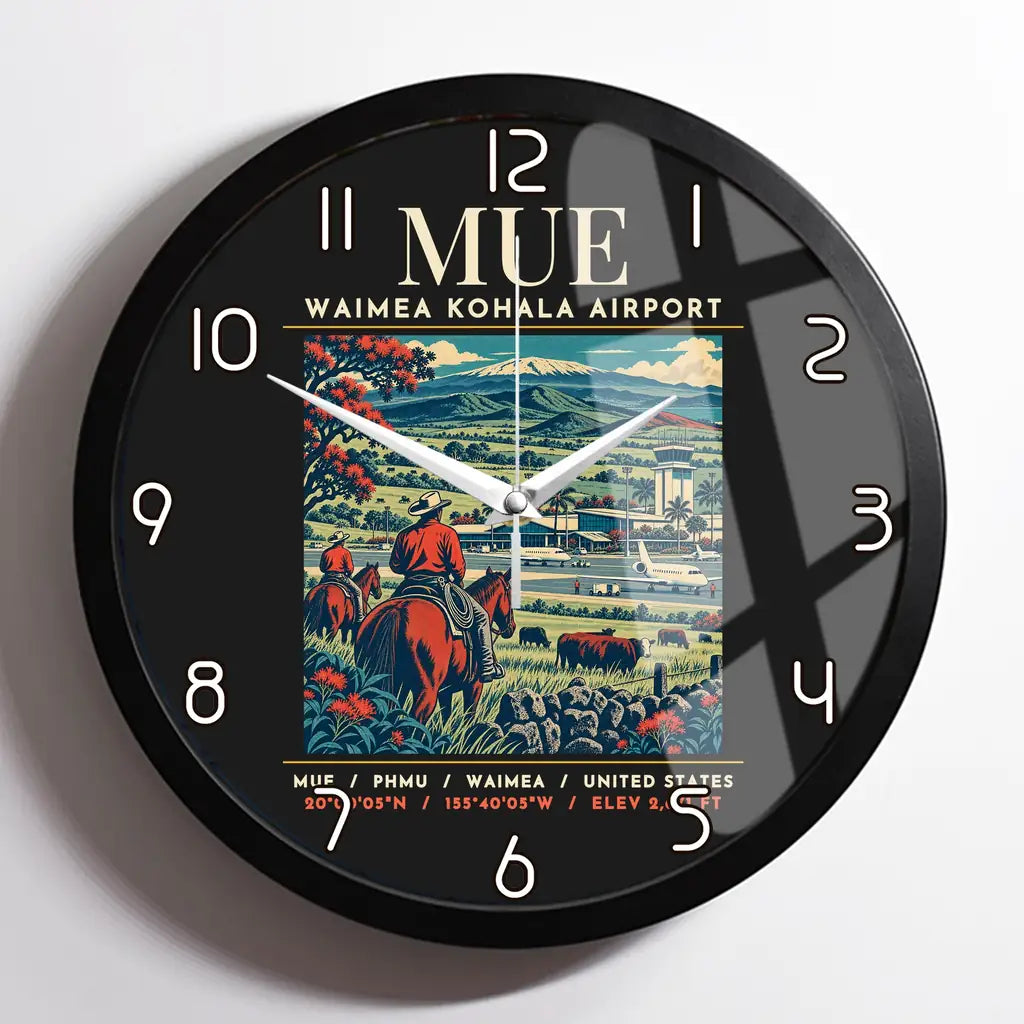 MUE - Poster - Wall Clock Framed - Black
