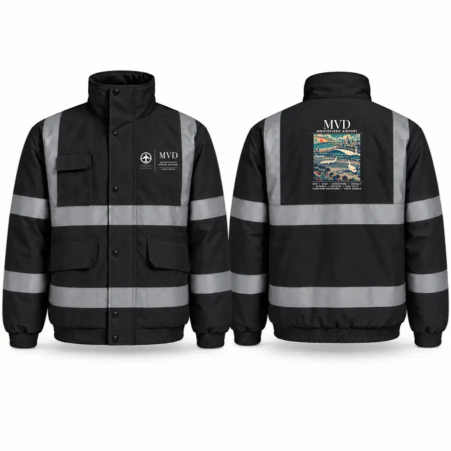 Carrasco General Cesareo L. Berisso International Airport (MVD) Reflective Winter Jackets - Poster - Black