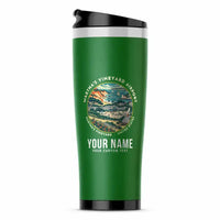 Thumbnail for Martha's Vineyard Airport (MVY) Travel Mugs - Badge + Name - Stainless Steel (No Holder) - Green