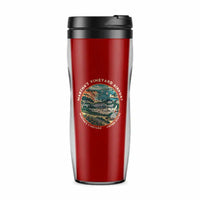Thumbnail for Martha's Vineyard Airport (MVY) Travel Mugs - Badge - Plastic (No Holder) - Red