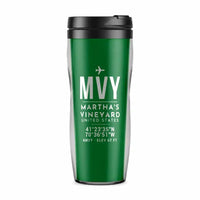 Thumbnail for Martha's Vineyard Airport (MVY) Travel Mugs - ID Tag - Plastic (No Holder) - Green