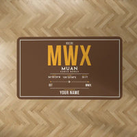 Thumbnail for Muan International Airport (MWX) Carpets - Carpet Rectangle - ID Tag + Name - Brown