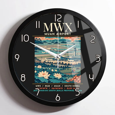 MWX - Poster - Wall Clock Framed - Black