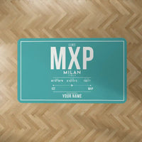 Thumbnail for Milan Malpensa International Airport Silvio Berlusconi (MXP) Carpets - Carpet Rectangle - ID Tag + Name - Turquoise