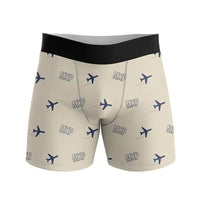 Thumbnail for Milan Malpensa International Airport Silvio Berlusconi (MXP) Men Boxers - Pattern - Beige