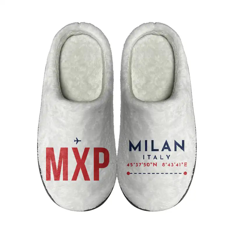 Milan Malpensa International Airport Silvio Berlusconi (MXP) Slippers & Flip Flops - Slippers - Cotton - Code - Different - White