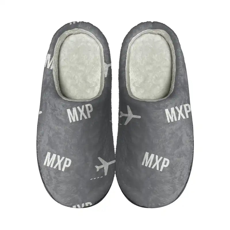 Milan Malpensa International Airport Silvio Berlusconi (MXP) Slippers & Flip Flops - Slippers - Cotton - Pattern - Gray